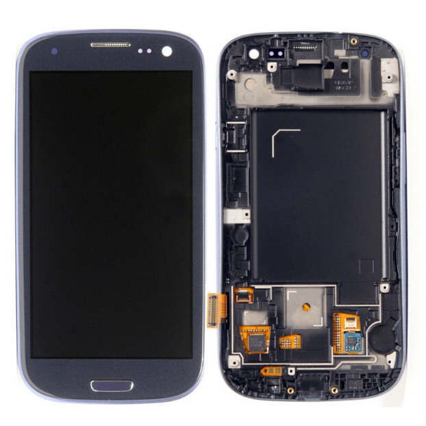 Модуль-дисплей Samsung Galaxy S3 (GT-I9300) синий с рамкой