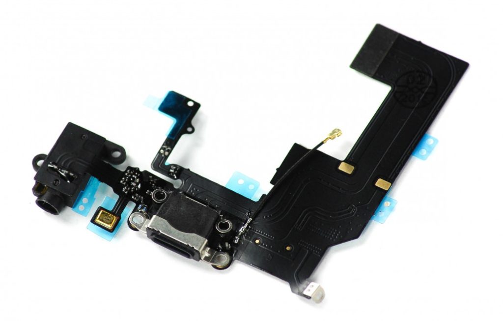 Шлейф iPhone 5C на системный разъем + разъем гарнитуры + микрофон