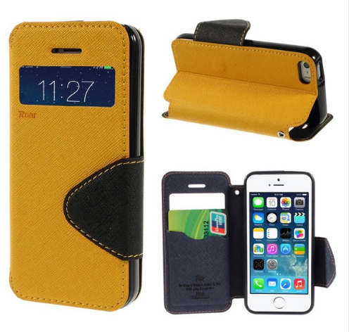 Чехол-книжка для iPhone 4/4S Roar желтый