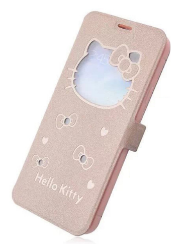 Чехол-книжка для iPhone 5/5S/SE Hello Kitty золотистый