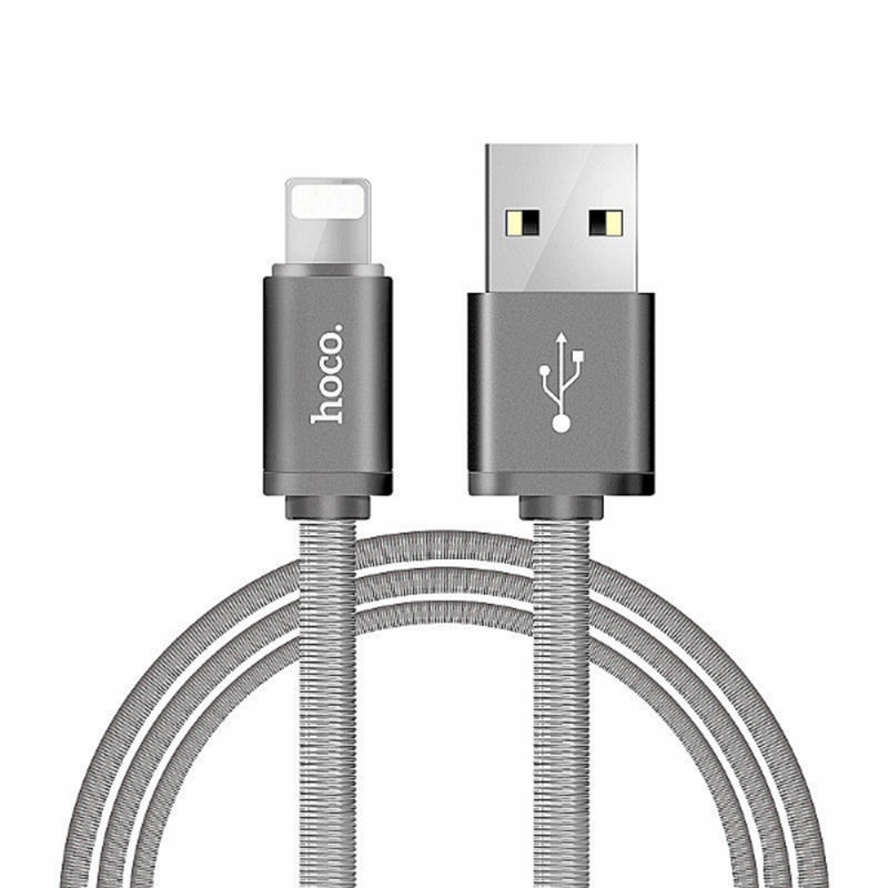 Кабель для iPhone 5/6 Hoco X2 1m серебро