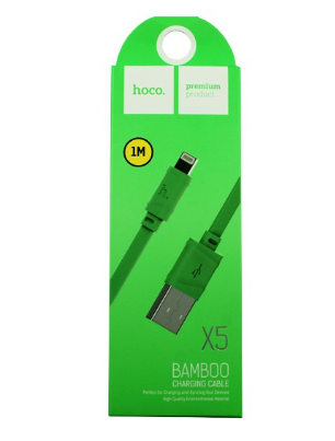 Кабель Hoco Bamboo X5 зеленый