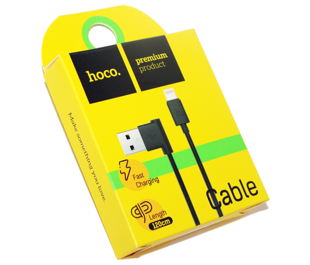 Дата-кабель для iPhone 5/6 Hoco Quick Charge черный