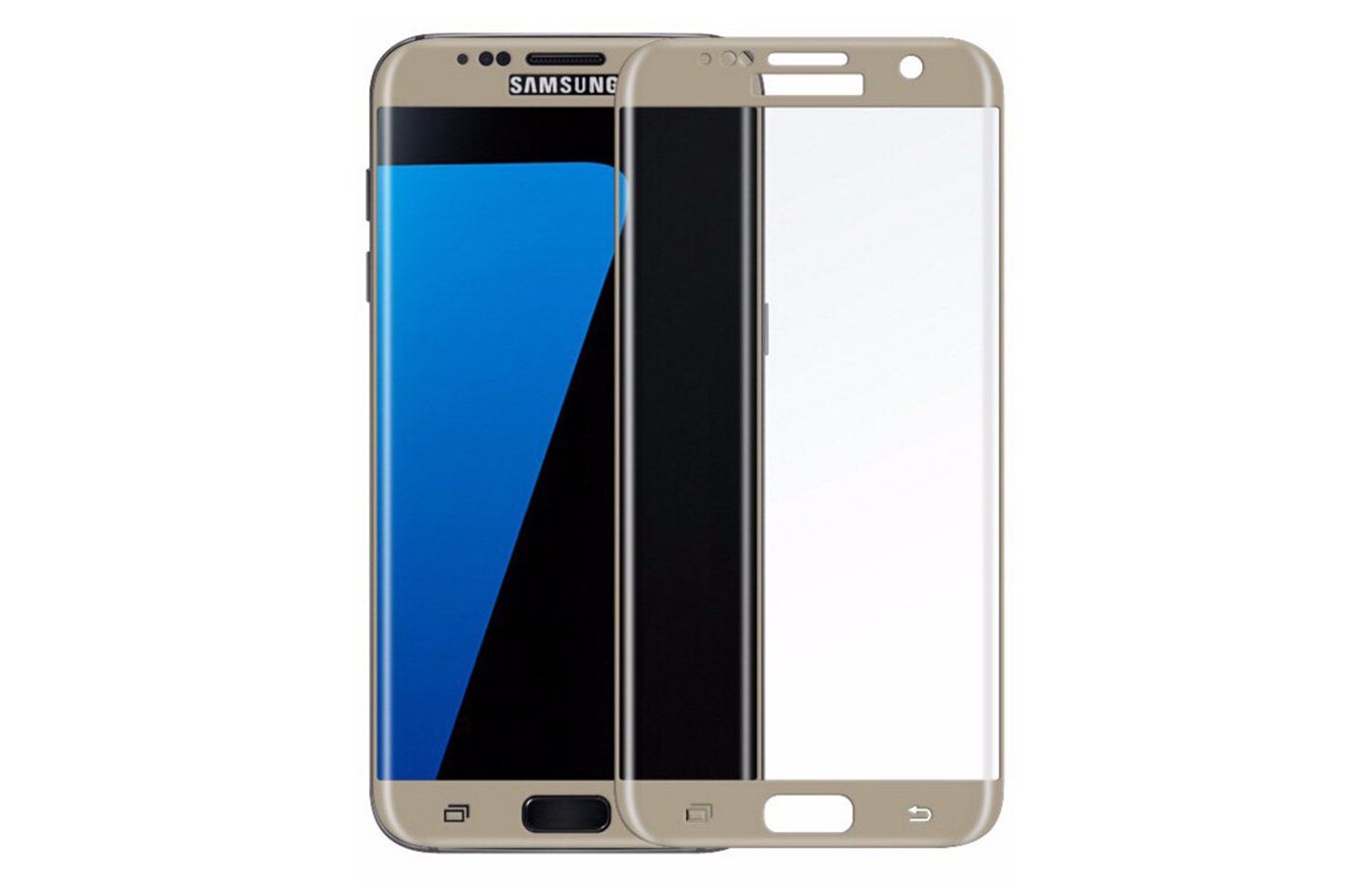 Защитное стекло для Samsung Galaxy S7 Edge (SM-G935) 3D золотое