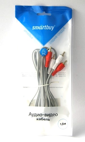 Кабель SmartBuy 2xRCA-2xRCA, 1,8m