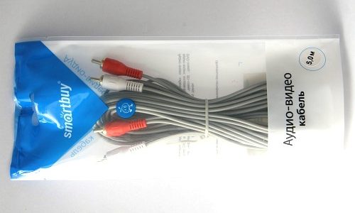 Кабель SmartBuy 2xRCA-2xRCA, 5m