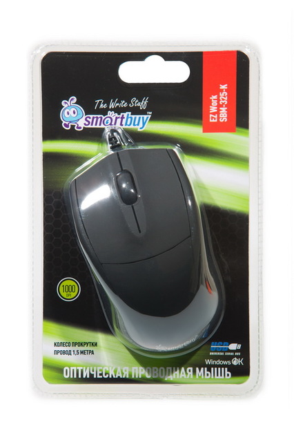 Оптическая мышь SmartBuy One 325, USB, черная