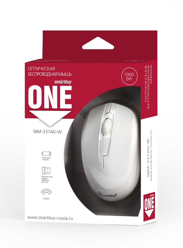 Беспроводная мышь SmartBuy 331AG, белая