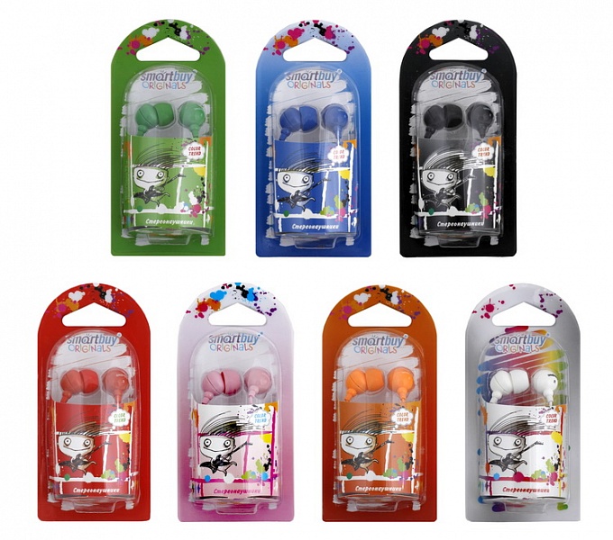 Наушники SmartBuy Color Trend,1.2m,