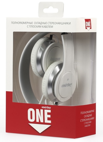 Наушники SmartBuy One, складная конструкция, белые