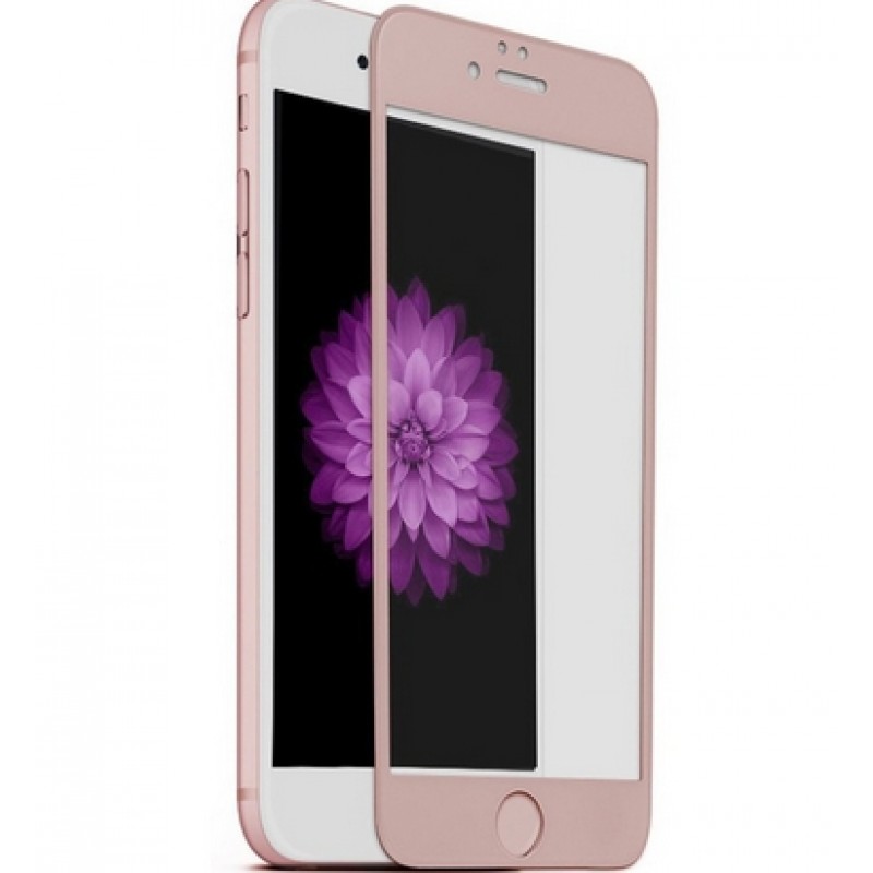 Защитное стекло iPhone 7 3D розовое