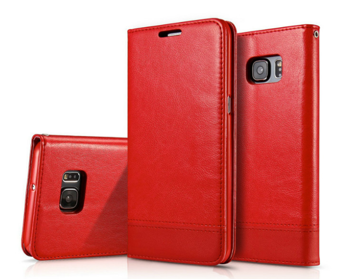 Чехол-книжка для Samsung Galaxy S6 Edge PU красный
