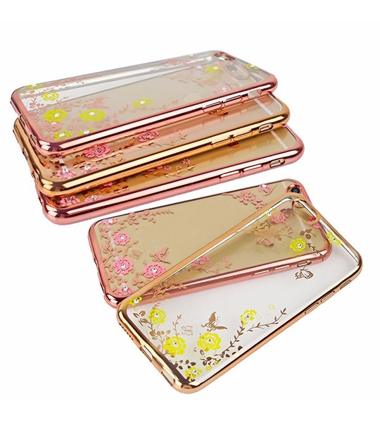 Чехол для iPhone 7 Flowers and Strasses