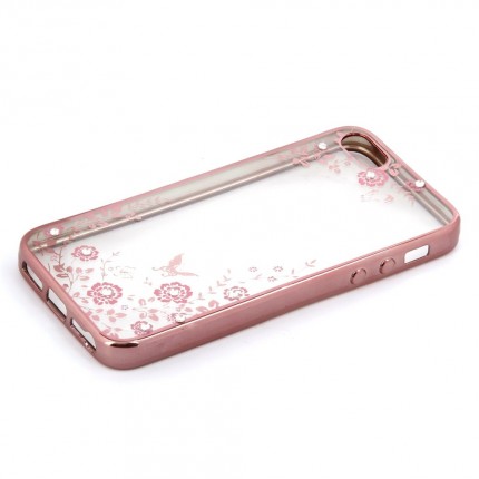 Чехол для iPhone 5 Flowers and Strasses