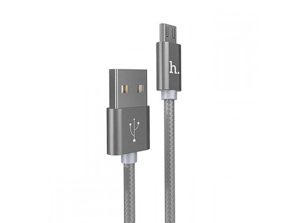 Дата-кабель Hoco X2 MicroUSB 1m серый
