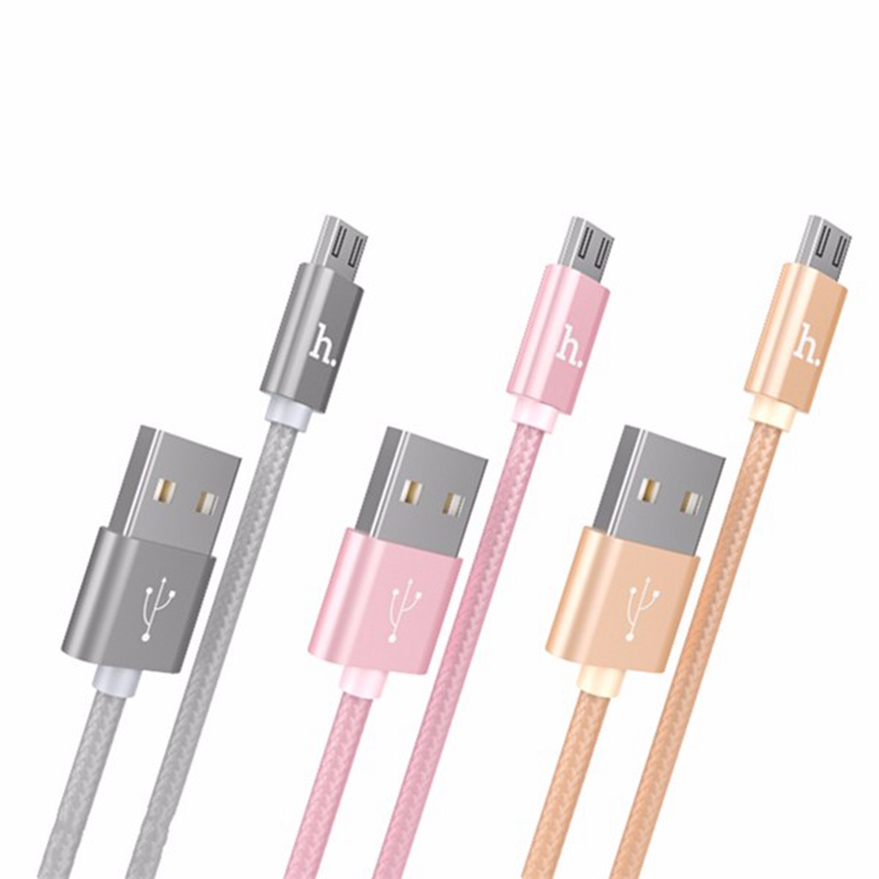 Дата-кабель Hoco X2 MicroUSB 1m золотой