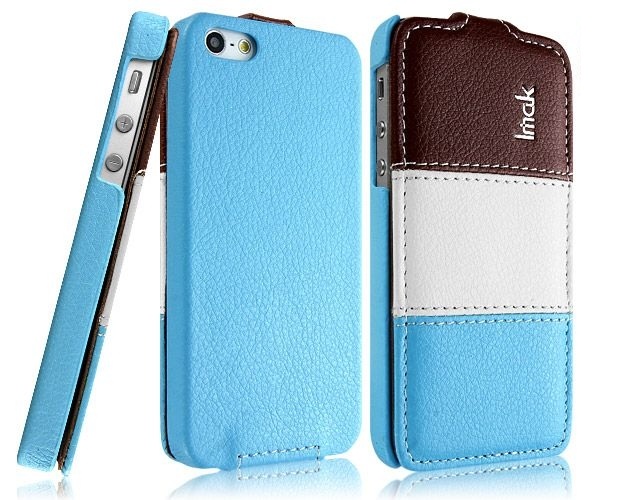 Чехол для iPhone 5/5S Flip-case Imak синий