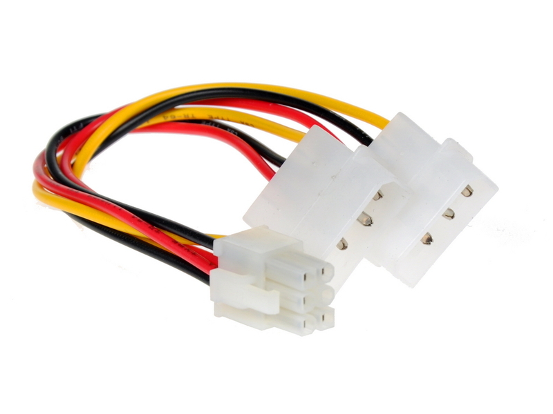 Дополнительное питаниe для видеокарты переходник Molex х2 - 6-pin