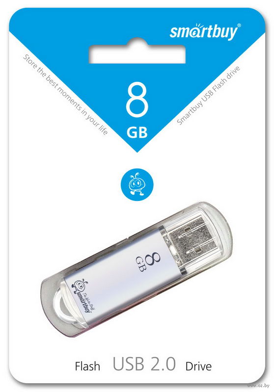 USB-Flash 8GB Smart Buy V-Cut серебро