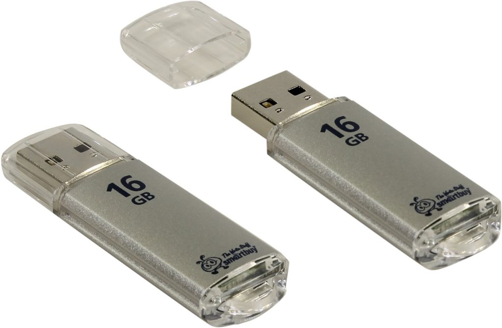 USB-Flash 16GB Smart Buy V-Cut серебро
