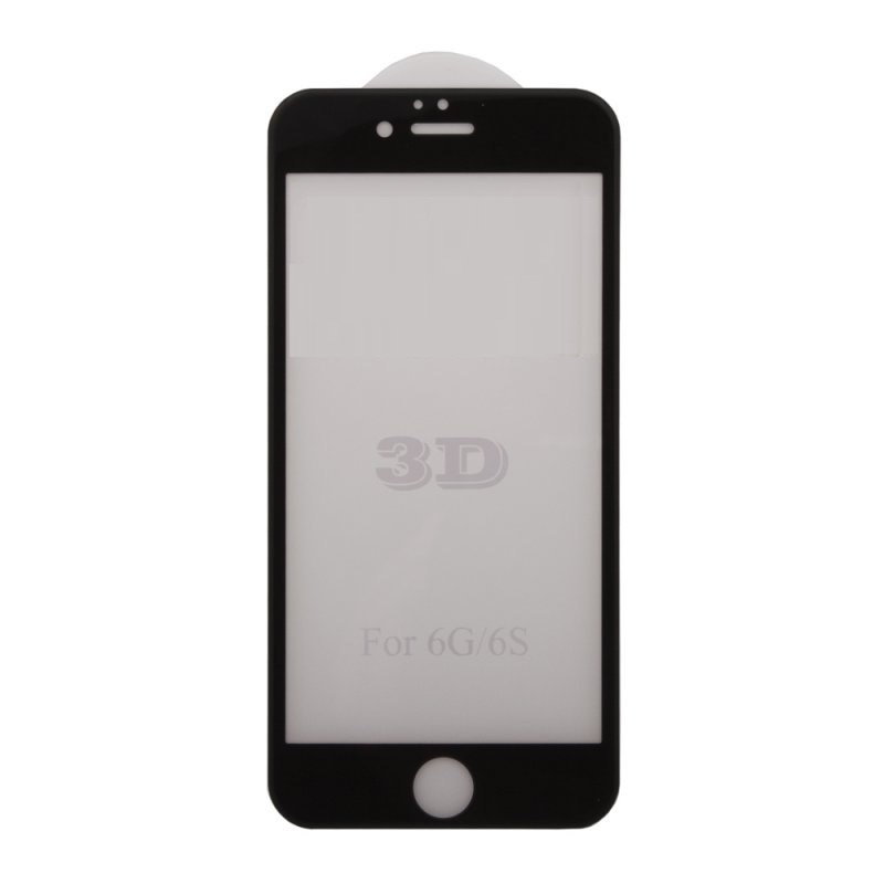 Защитное стекло для iPhone 6/6S 3D черное (тех.упаковка)