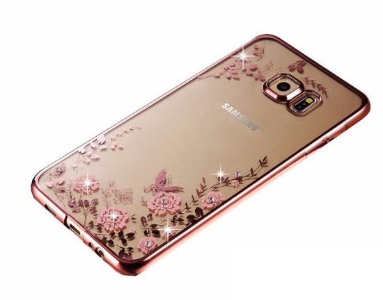 Чехол для Samsung Galaxy S7 Edge Flowers and Strasses