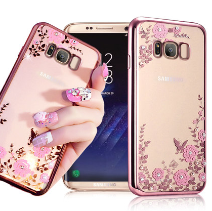 Чехол для Samsung Galaxy S8 Flowers and Strasses