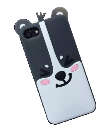 Чехол для iPhone 7 серый мишка