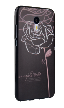 Чехол для Meizu Note M3 Pad 3D Black Rose