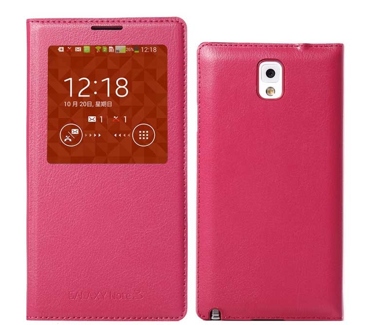 Чехол для Samsung Galaxy Note 3 S-View Pink