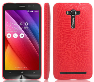 Чехол для Asus ZenFone 2 Laser (ZE500KL) Pad PU Crocodile красный