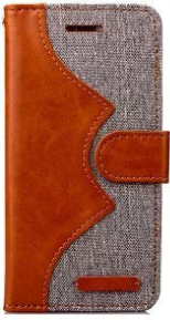 Чехол-книжка для iPhone 7 Jeans серый