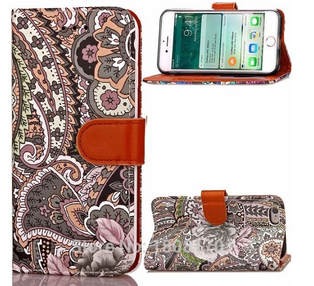 Чехол-книжка для iPhone 7 Patterns of flowers