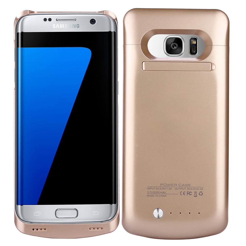 Чехол-аккумулятор для Samsung Galaxy S7 Edge Gold (5200 mAh)