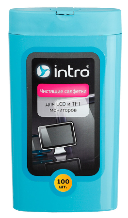 Чистящие салфетки intro для LCD и TFT мониторов (100шт)