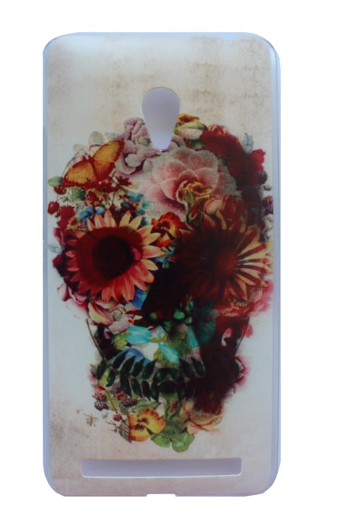 Чехол для Asus ZenFone 6 Pad flower skull