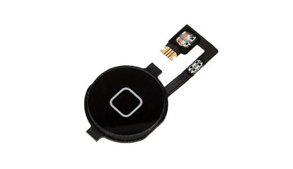 Шлейф iPhone 4S на кнопку HOME в сборе черный