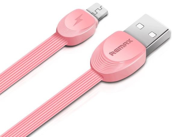 Дата-кабель MicroUSB Remax RC-040m розовый