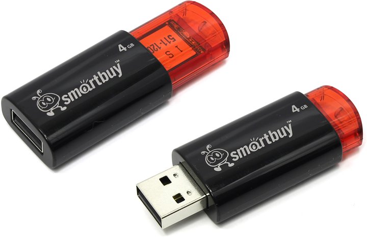 USB-Flash 4GB Smart Buy Click Series красный