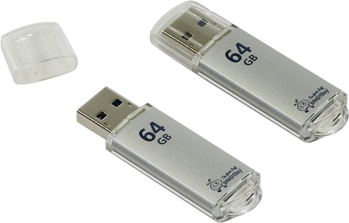 USB-Flash 64GB Smart Buy V-Cut серая