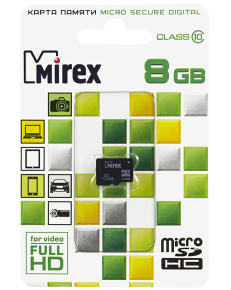 Карта памяти Mirex 8GB (Class 10)