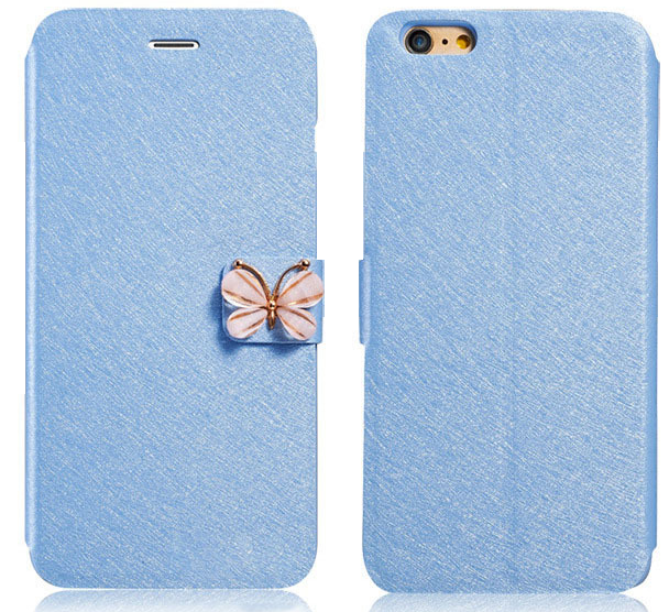 Чехол-книжка для iPhone 7 Butterfly Strass Blue