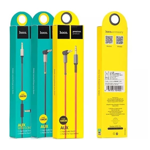Кабель AUX 3.5-3.5 Hoco UPA02 (100см) Black
