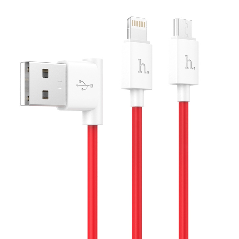 Дата-кабель для iPhone 5/6 Hoco Quick Charge Красный
