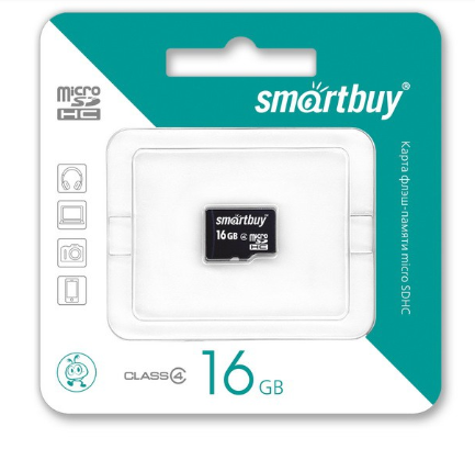 Карта памяти 16GB Smart Buy (Class 4)