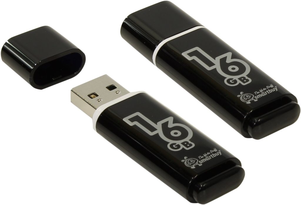 USB-Flash 16GB Smart Buy Glossy черная