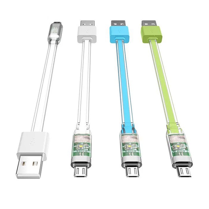 Дата-кабель HOCO для MicroUSB UPM07 прозрачный