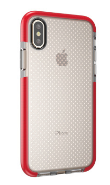 Чехол для iPhone X Shockproof Silicone White and Red