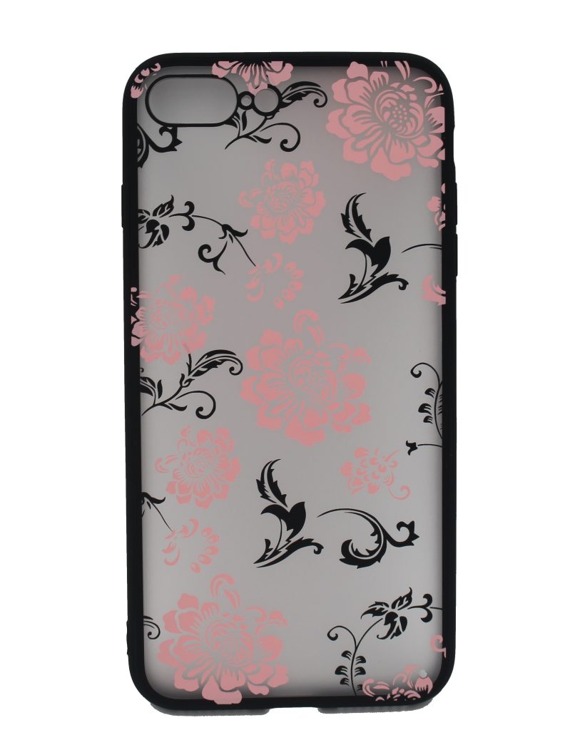 Чехол для iPhone 6 Plus Soft-Touch С Цветами Розовый