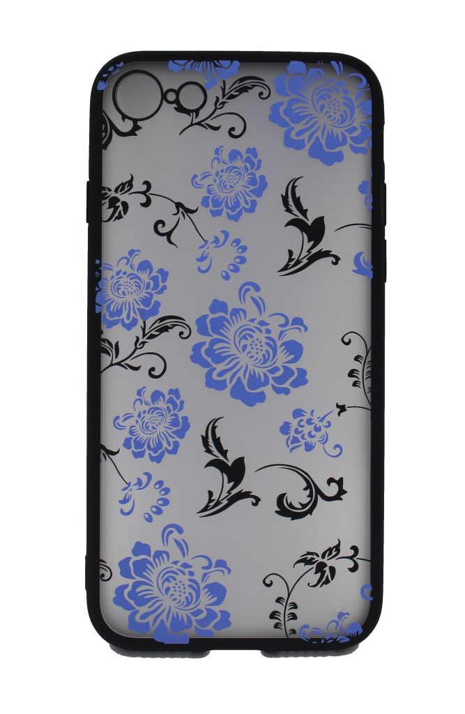 Чехол для iPhone 6 Soft-Touch С Цветами Синий